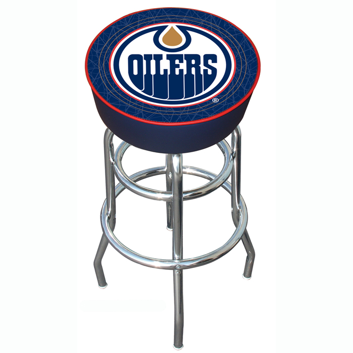 Edmonton Oilers Hockey - NHL Edmonton Oilers Padded Bar Stool