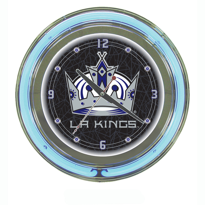 NHL Los Angeles Kings Neon Clock 14 inch Diameter