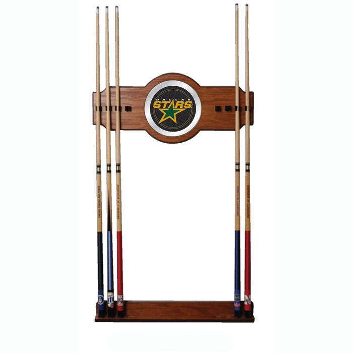 Dallas Stars Hockey - NHL Dallas Stars 2 Piece Wood And Mirror Wall Cue Rack