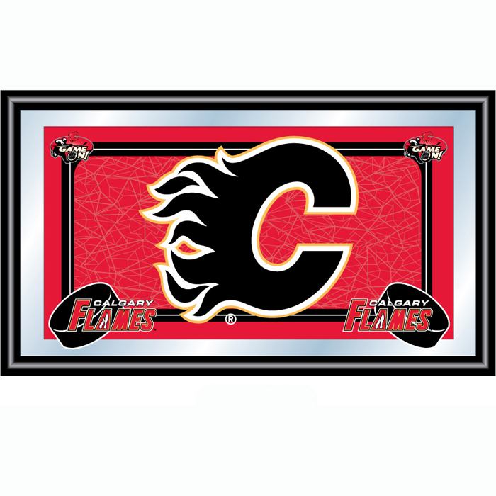 Nhl Teams - NHL Calgary Flames Framed Team Logo Mirror