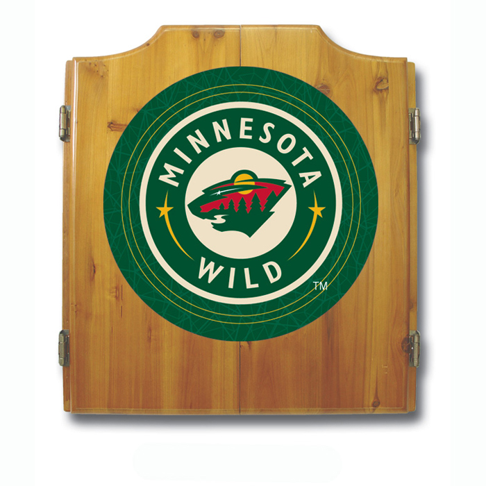 NHL Minnesota Wild Dart Cabinet includes Darts and Board