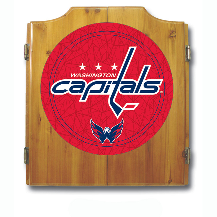 NHL Washington Capitals Dart Cabinet includes Darts and Board