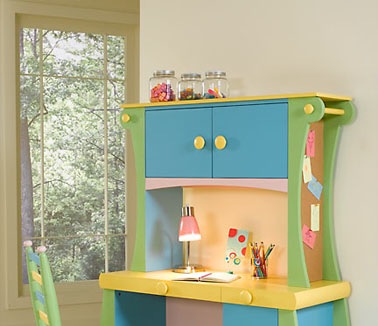 Desk Hutch - Powell 343-255 Sunday Funnies Desk Hutch