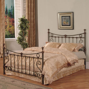 Full Headboards - Powell 421-072 Raleigh Patina Gray With Hand Rubbed Bronze Highlights Full Size Headboard Or Footboard (order 2 To Make Complete Bed) P01 Frame Sold Separately