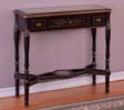 Console Tables - Powell 388-515 Masterpiece Black Rub-Through To Red Console Table With Shelf And Drawer