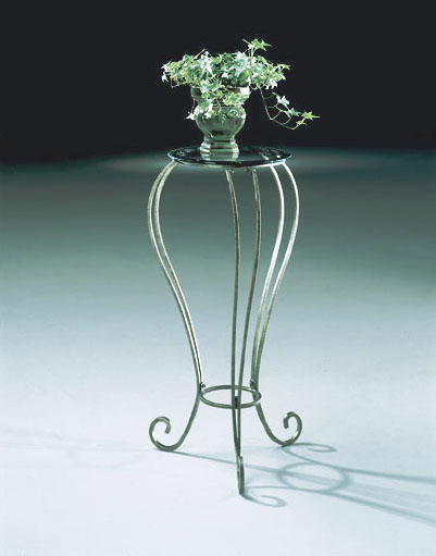 Powell 935267 Garden District Bronze/Gold Plant Stand with Glass Top