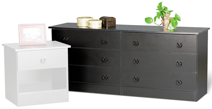 Click here to buy Prepac BBD-5828-6 6 Drawer Dresser Black by Prepac.