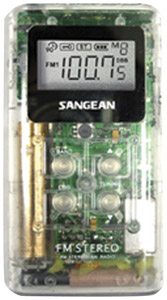 SANGEAN DT120 CLEAR Pocket AM/FM Digital Radio Clear