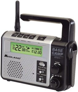 MIDLAND XT511 22Channel Emergency Crank Radio with AM/FM/Weather Alert  GMRS Rad