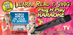 Karaoke Dvd - EMERSON MM211 Plug- And -Play Karaoke Microphone With Forever Hits DVD