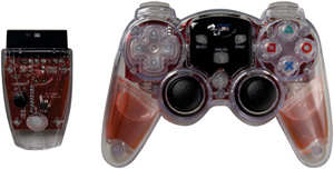 DREAMGEAR DGPN525 PS2 LavaGlow Wireless Controller (Red)