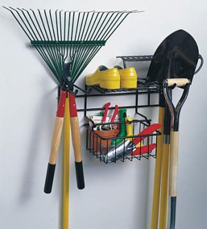 Racor PGR1R Pro Garden Tool Rack with Removable Basket