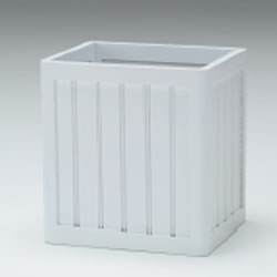 Redmon 5204 Wood Wastebasket-White