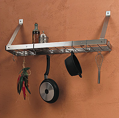 Rogar 8401 Bookshelf Rack  Hammered Steel/Chrome