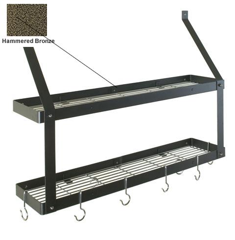 Rogar 8541 Double Bookshelf Hammered Bronze/Brass