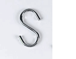 Rogar 95056 2.5 Inch Grid or S Hook  Chrome Plated  6 pack