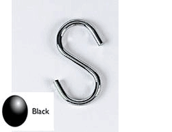 Rogar 95066 2.5 Inch Grid or S Hook  Black  6 pack