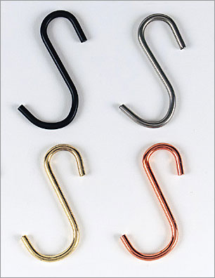 Rogar 95086 2.5 Inch Grid or S Hook  Copper Plated  6 pack