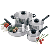 Kpw9207 7 Pc. Stainless Steel Cookware Set With Glass Covers