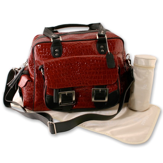 Rowdy 1029 The Croc Bowler Diaper Bag - Red by Rowdy