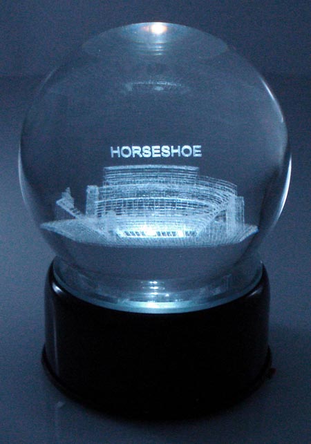 Sports Collectors Guild OhioStateLES Ohio State U Stadium Etched In Crystal, Base Musical And Lit