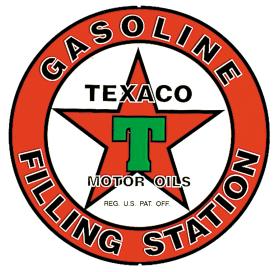Tin Sign RoundTexaco Fire Chief