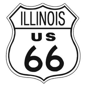 Tin Sign Route 66 Illinois