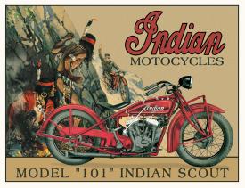 TIN SIGN Indian Scout