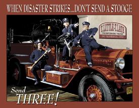 Tin Sign - Three Stooges Fire Department