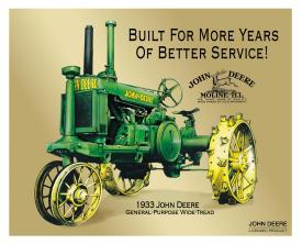Tin Sign John Deere 33 GPWT