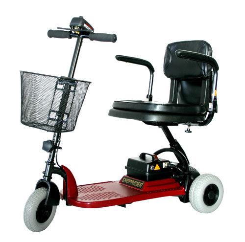 3 Wheel Scooters - Shoprider SL73-BGRD-Echo 3 Wheel Scooter In Red