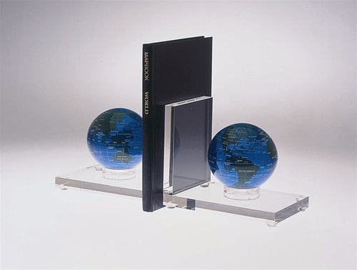Artline EBBE-3S Silver Earthball 3 Inch Globe Bookends with Base