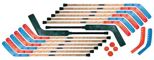 Floor Hockey - Sportime 101020971 Shield Floor Hockey Wooden Sticks - Indoor