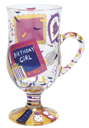 Santa Barbara GLS14-5580N Lolita Coffee Glass, Birthday Girl