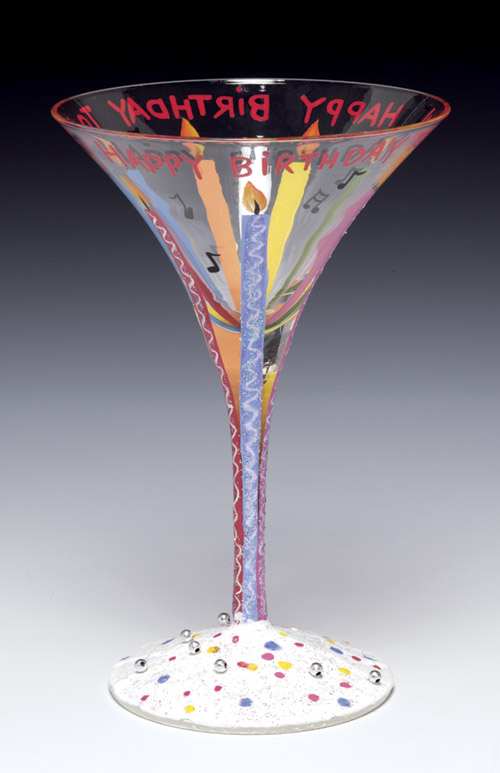 Lolita Martini Glass,

 HAPPY  BIRTHDAY

