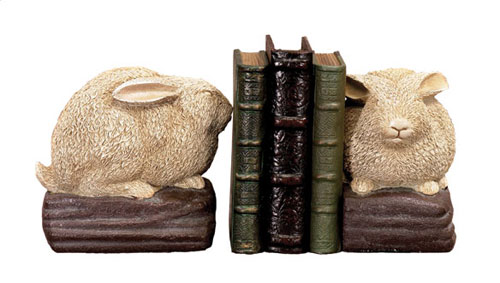 sterl454 SI 91 2630 Pair Resting Rabbit Bookends