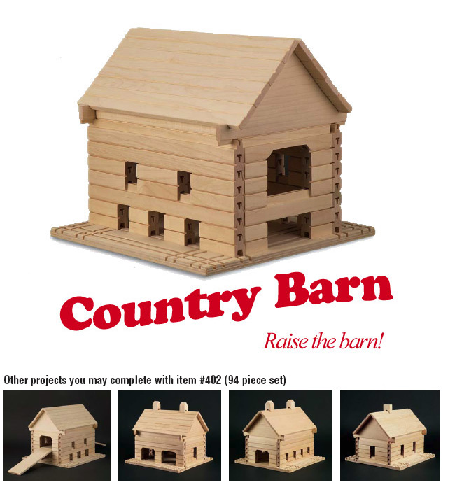 Stack  Stick 402 Country Barn Educational Building Blocks  94 Piece Set