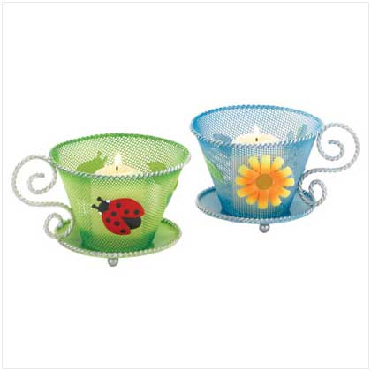 COFFEE CUP CANDLEHOLDER SET