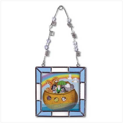 STAINED GLASS NOAH`S ARK FRAME by SWM