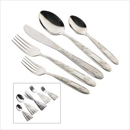 SWM 38745 Gardenia 20PC Flatware Set