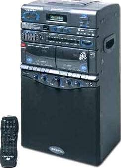 Vocopro Karaoke - VOCOPRO DVDDUET 80W Semi-Pro Shock Resistant Multi-Format Karaoke System