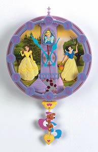 Gift Clock - TeleMania PRINCESS_CLOCK 028418 Princess Wall Clock