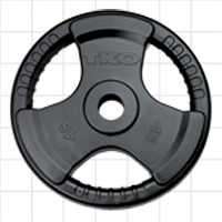TKO 802OR-BK-5 Olympic 5lb. Rubber Tri-Grip Plate Black