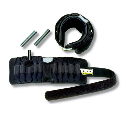 TKO 205AWP-BK 5 lb. Pair Wrist Ankle Weights Black