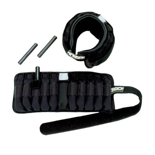 TKO 210AP-BK-10 10 lb. Pair Ankle Weights Black