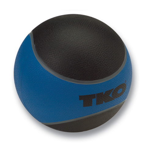 TKO 509RMBTT8 8 lb. Rubberized Medicine Ball Blue Black