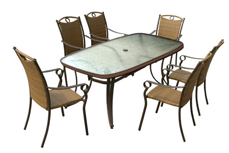 Tortuga CAP007-Captiva 7 piece Outdoor Dining Set