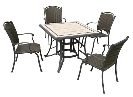 Tortuga TSL005-Tuscan Lorne 5 piece Outdoor Dining Set