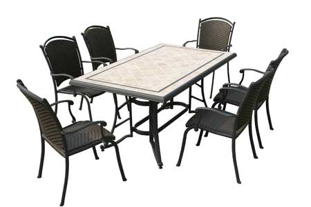 Tortuga TSL007-Tuscan Lorne 7 piece Outdoor Dining Set