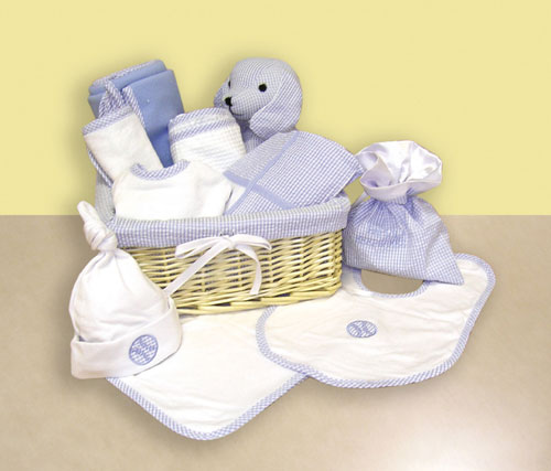 Gift Basket - Trend Lab 101172 BLUE DELUXE - 12 PC - BASKET SET